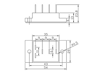 整流橋模塊尺寸圖
